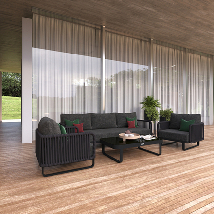 Лаунж зона Ideal Patio БЕЛЛИСА с трехместным диваном - маренго