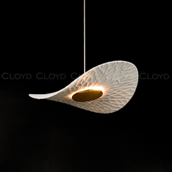 Подвесной светильник Cloyd FLOPPY P1 / Ø20 см - керамика - золото (арт.12501)