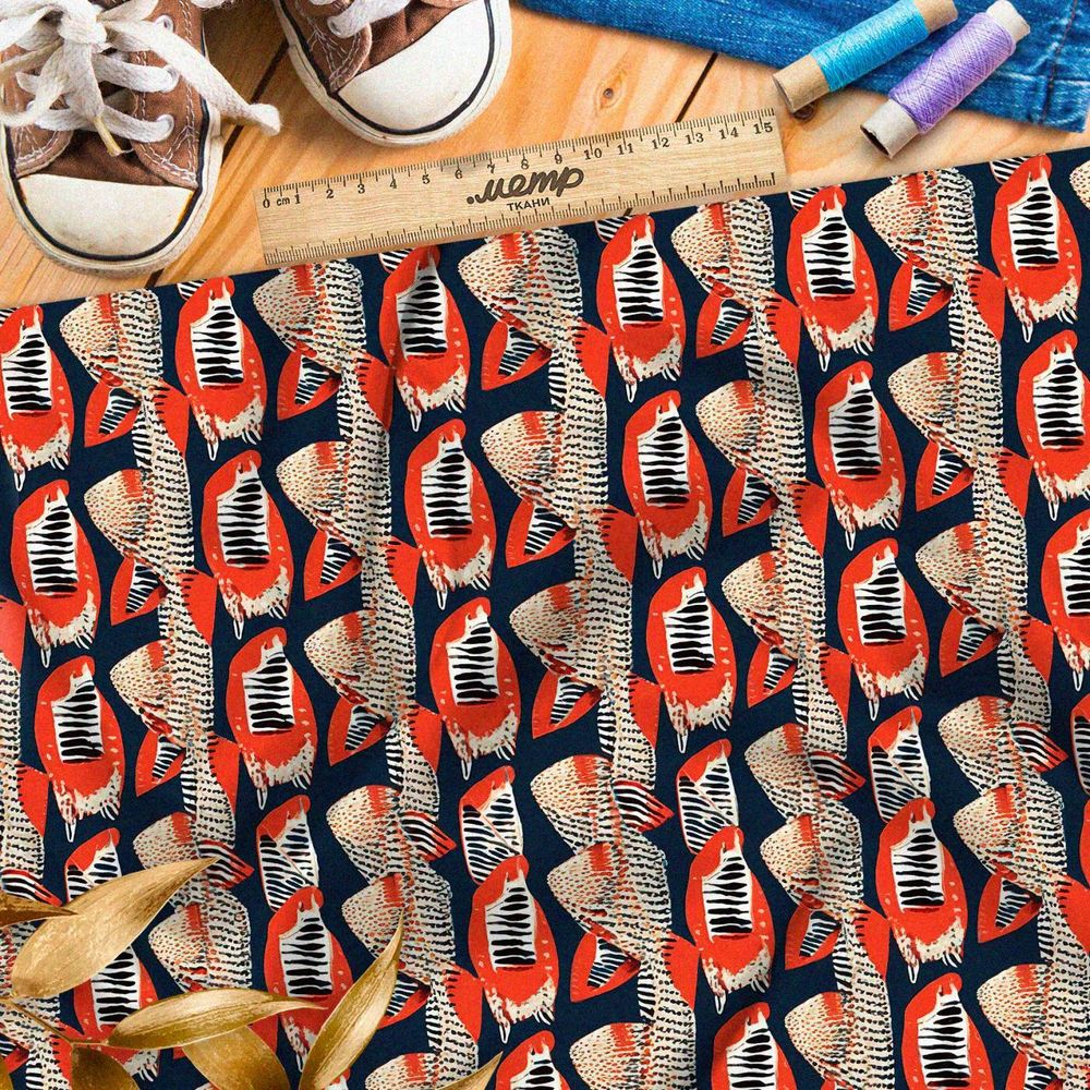 Ткань премиум атлас сакральные видения