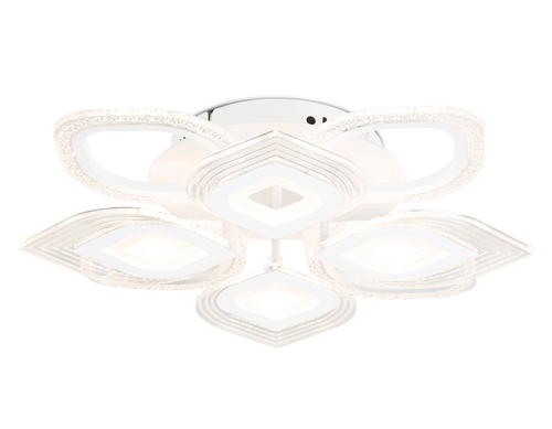 Светильник потолочный светодиодный с пультом FA4294/4+4 WH белый 128W 3000K/4200K/6400K D555*120 (ПДУ ИК)