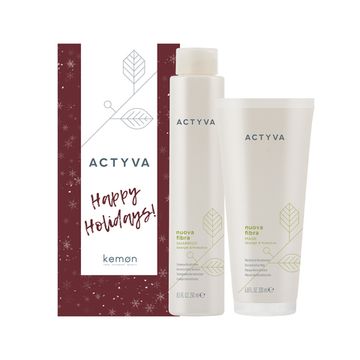Kemon Новогодний набор "Восстановление волос" Actyva Nuova Fibra Шампунь (250 мл)+Маска (200 мл)