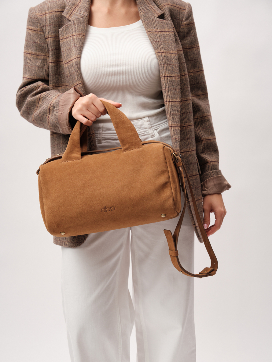 Замшевая сумка DBR 31378 светло-коричневый