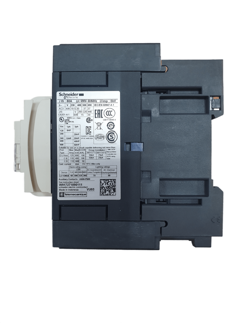 Контактор (магнитный пускатель) Schneider Electric LC1D65A