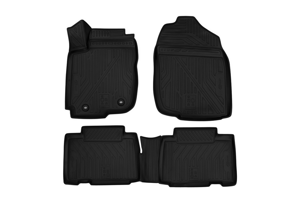 Коврики 3D в салон TOYOTA Rav 4, 2013-2015, 2015-, 4 шт. (Повышенная устойчивость, повышенная износостойкость) FORMAT.FORMAT.CARTYT00007K
