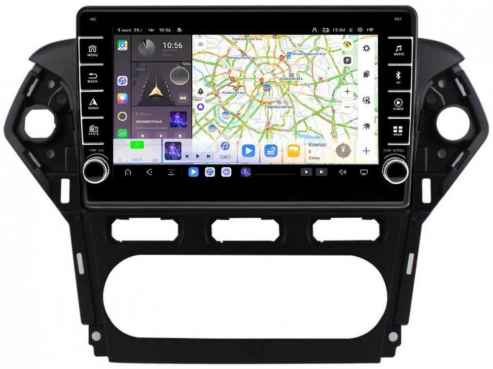 Магнитола для Ford Mondeo 4 2010-2014 - Carmedia OL-1281-1 (кнопки и крутилки) Android 13, TS20, 6+128Гб, CarPlay, 4G SIM-слот