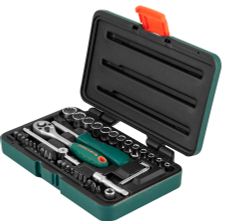 S68H2141S Набор головок торцевых 1/4"DR Super Tech, 41 предмет