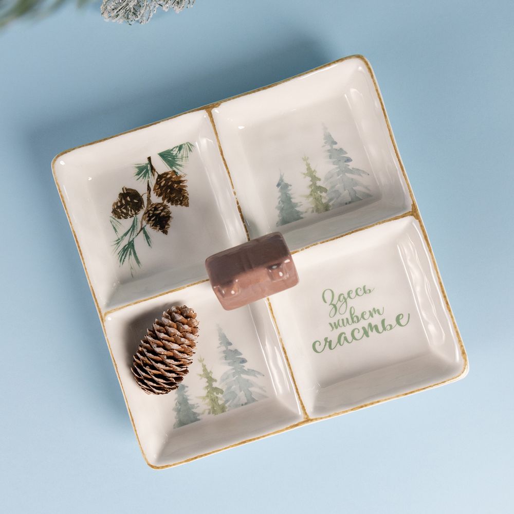 МЕНАЖНИЦА 4 СЕКЦИИ КОЛЛЕКЦИЯ "CHALET" 19,5*19,5*8,5 СМ