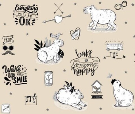 Кухонная панель ПВХ, Капибара