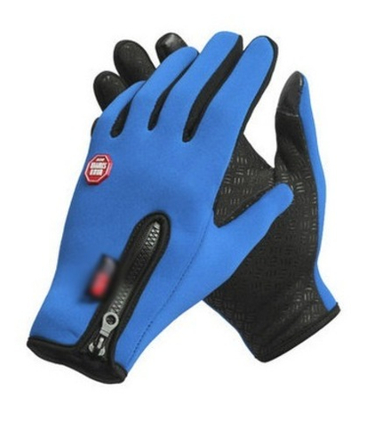 Перчатки зимние, Winter gloves, Material: Спандекс, Нейлон, Хлопок, вес: 86 г.,Синие, Размер M