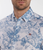 Рубашка G-RONGE SS AOP Napapijri - голубой(NP0A4HX1)