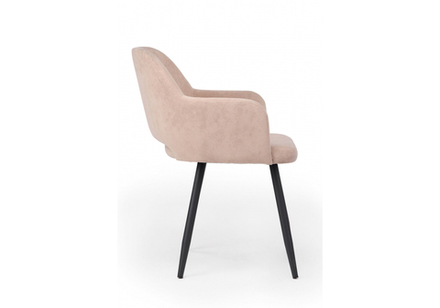 Стул на металлокаркасе Woodville Эолин 360 латте (glory 10), черный, ножки черные