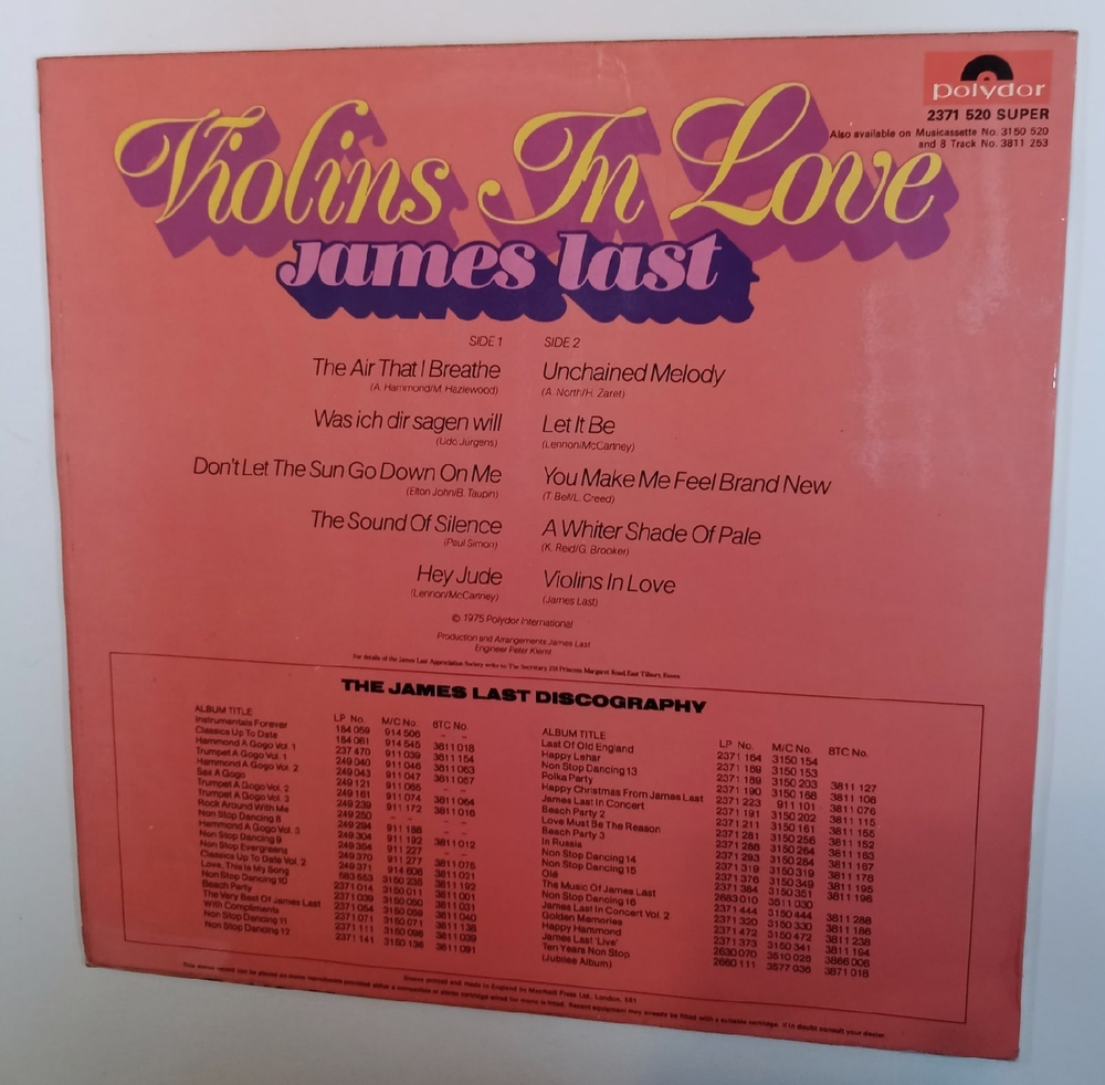 James Last Violins In Love (UK 1975)