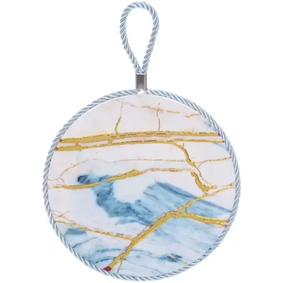 Подставка керамическая 16 см «STONE» голубая