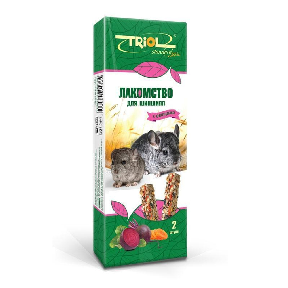 Лакомство для шиншилл с овощами (уп. 2 шт), 100г, Тriol Standard