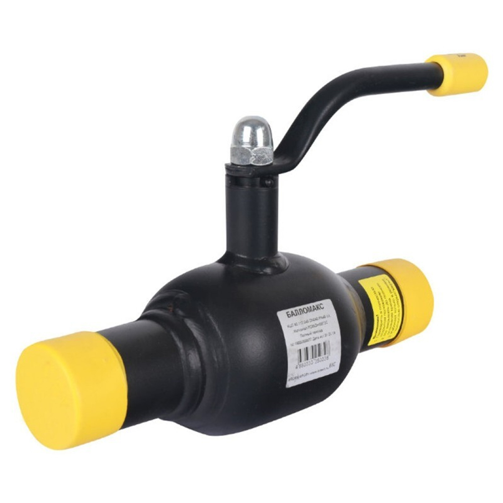 Кран стальной шаровой цельносварной Broen Ballomax, DN-150 PN-25, длина-390мм, стандартнопроходной, приварной с ручкой