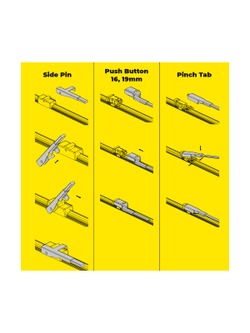 Щетка стеклоочистителя 600/600 мм бескаркасная комплект 2 шт MB VW T5 5/03-> GANZ PRO-LINE GIS01121