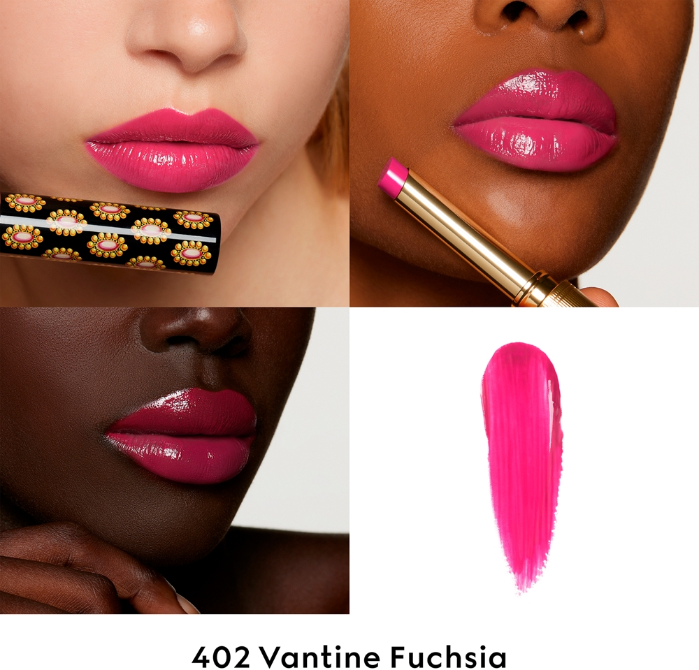 Gucci Gucci Beauty Rouge de Beaute Brillant - Увлажняющая помада оттенок 402 Valentine Fuchsia, 1 g