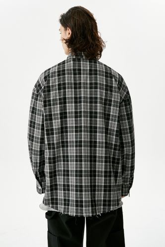 Черная рубашка в клетку Dover