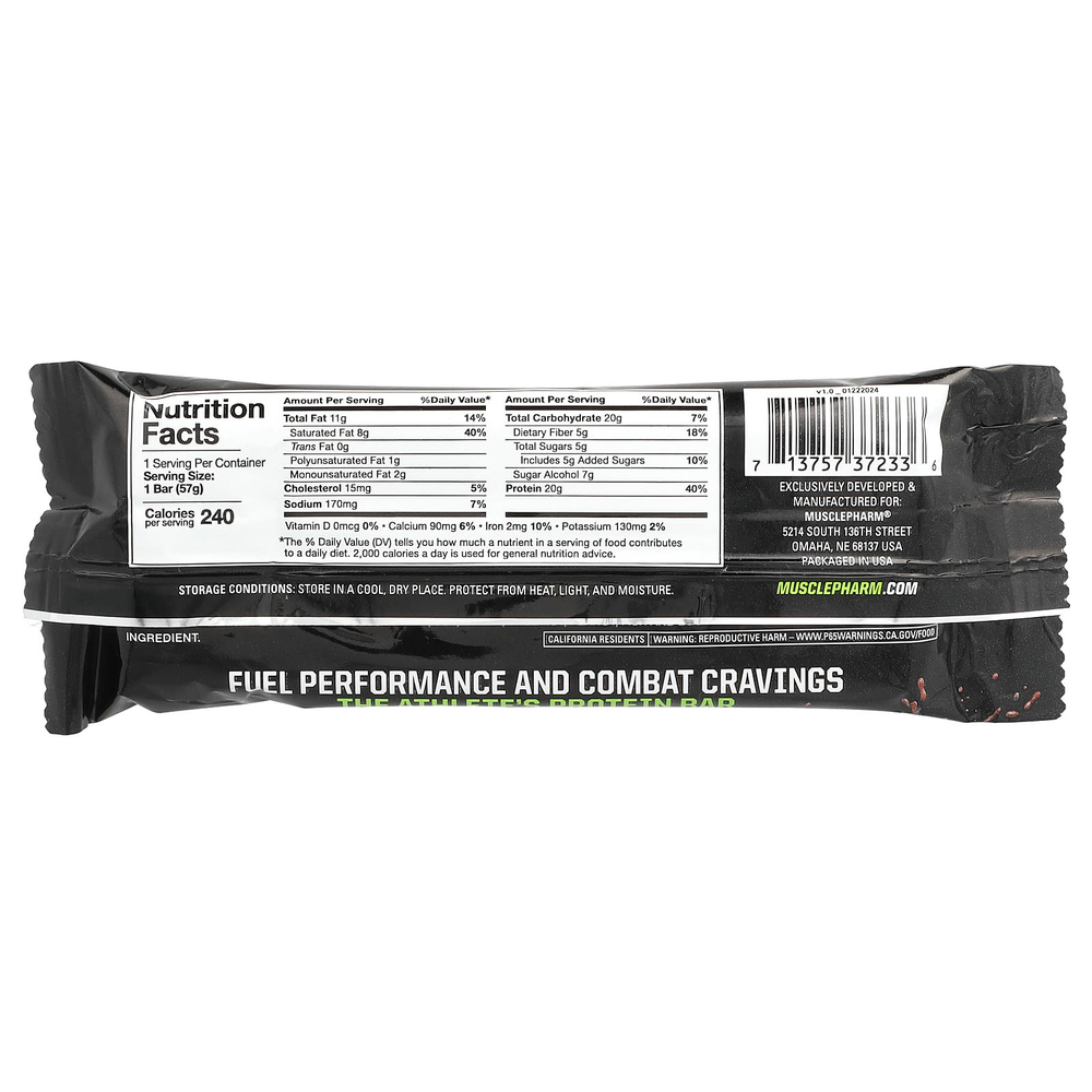 MusclePharm, Combat Sport Bar ™, тесто для шоколадного печенья, 57 г (2,01 унции)