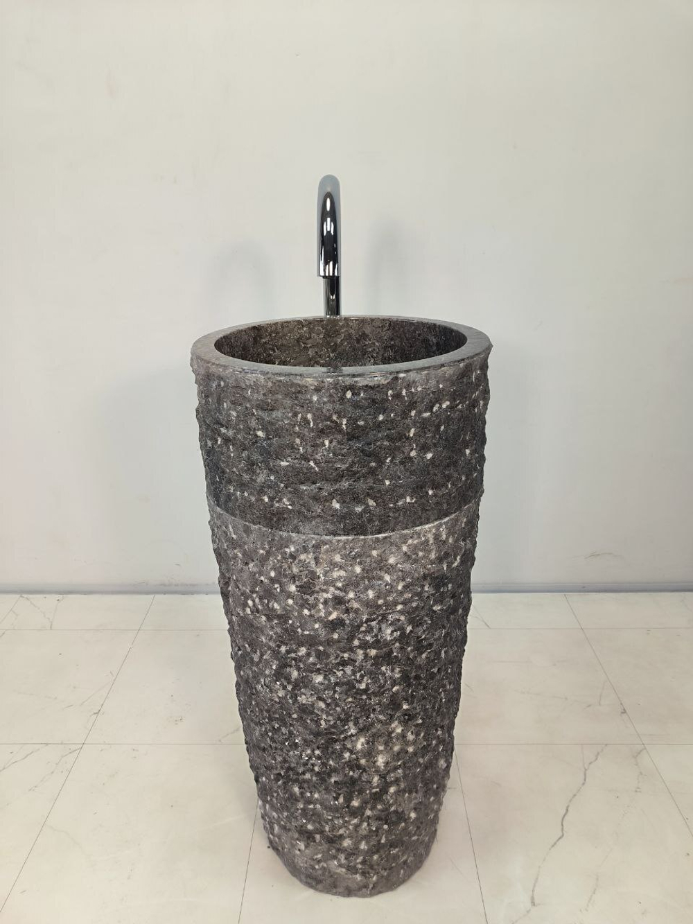 Раковина напольная из мрамора Pedestal Grey Marmo MN-65925 40х40х90 из натурального камня