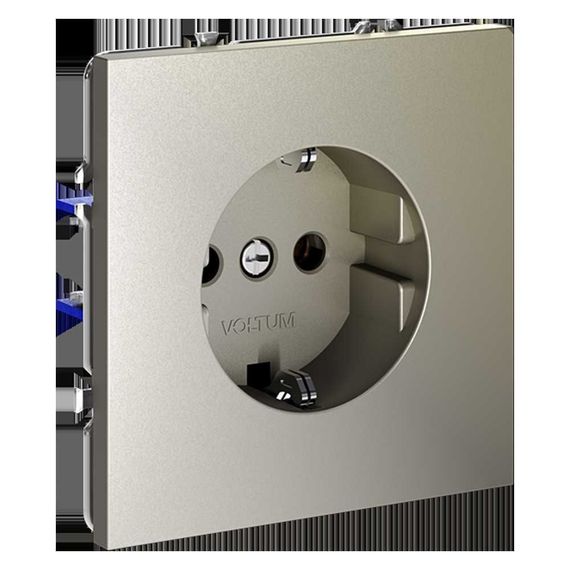 Розетка встраиваемая Voltum S70 с заземлением 16А, (шелк) VLS040104