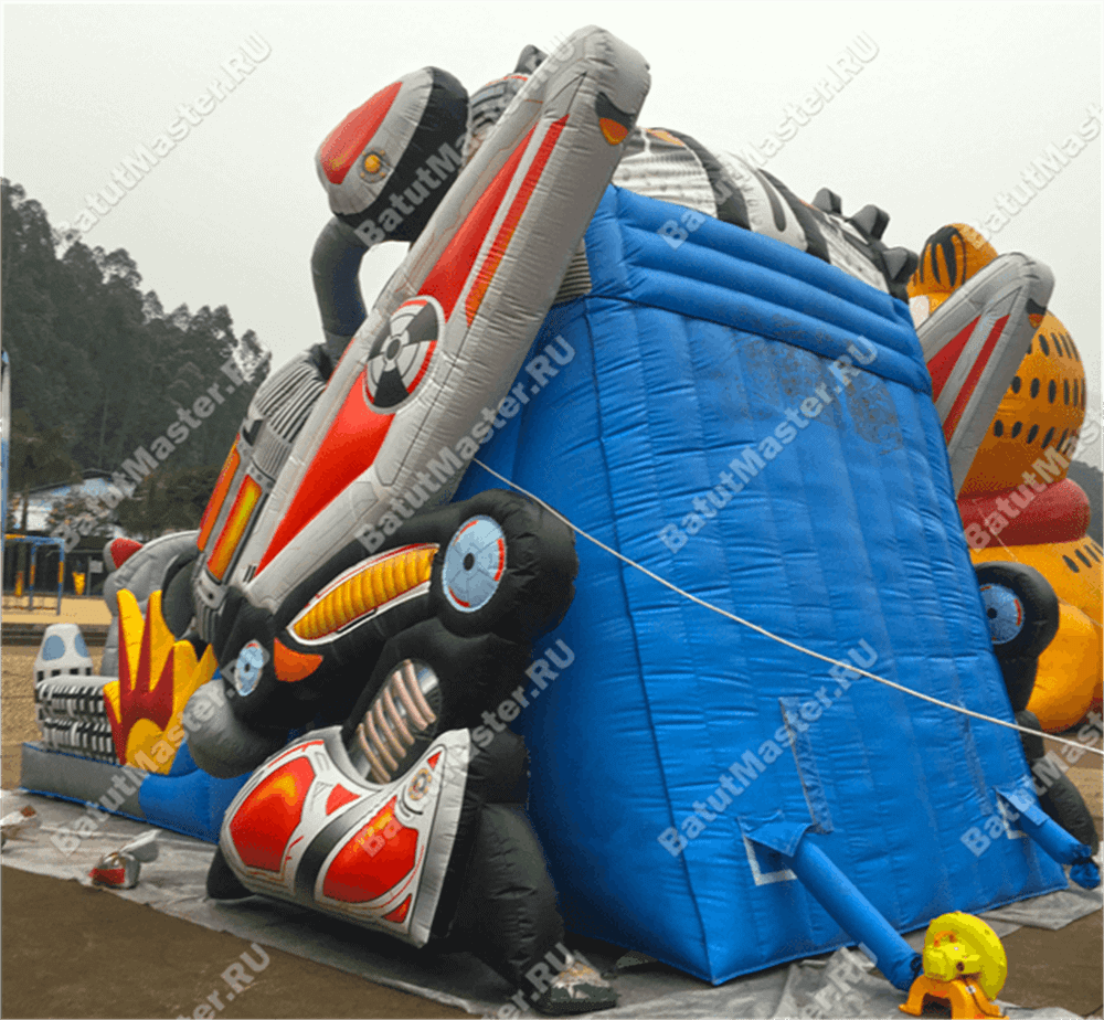Коммерческий надувной батут "Робот" 13.5*7*9 м