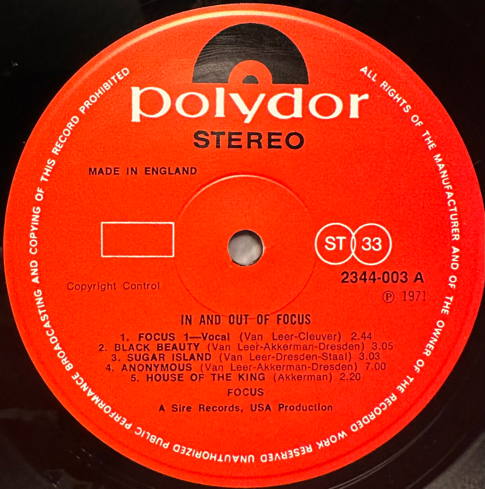 Focus - In And Out Of Focus (Англия 1973г.)