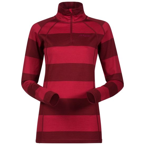 Блуза женская с длинным рукавом и высоким воротом на молнии Bergans Fjellrapp Lady Half Zip 1959