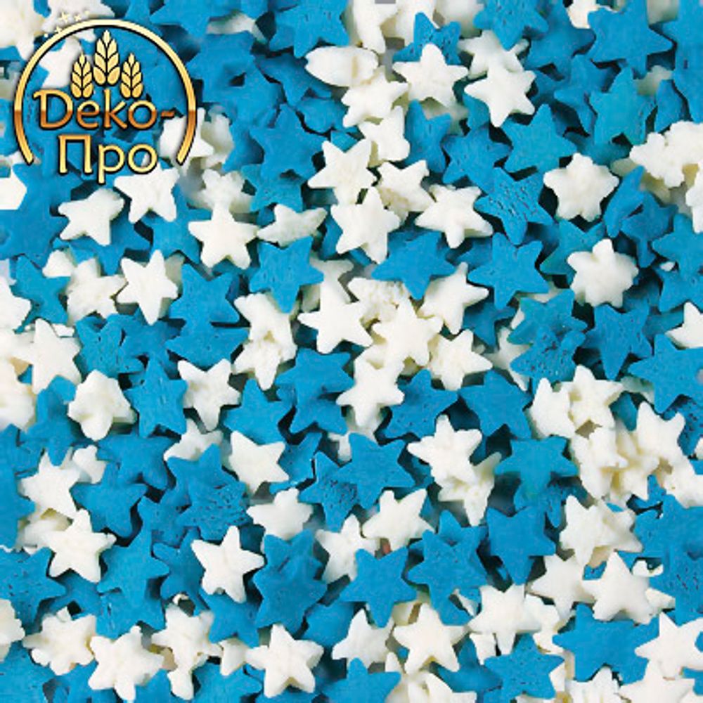 Посыпка ДЕКО-ПРО "Звезды бело-голубые", 750 гр