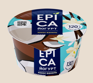 ЙОГУРТ КОКОС И ВАНИЛЬ 4.8% 130ГР EPICA BOUQUET