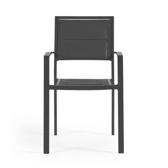 Sirley Садовый стул из алюминия и черного текстиля Испания La Forma