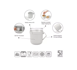 Brabantia - Кружка Make &amp; Take 600мл Светло-серая / артикул   203848  / GTIN 8710755203848