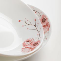 Тарелка White Fox WF-STS20 Summertime суповая опаловая с деколью 20 см. 660 мл.