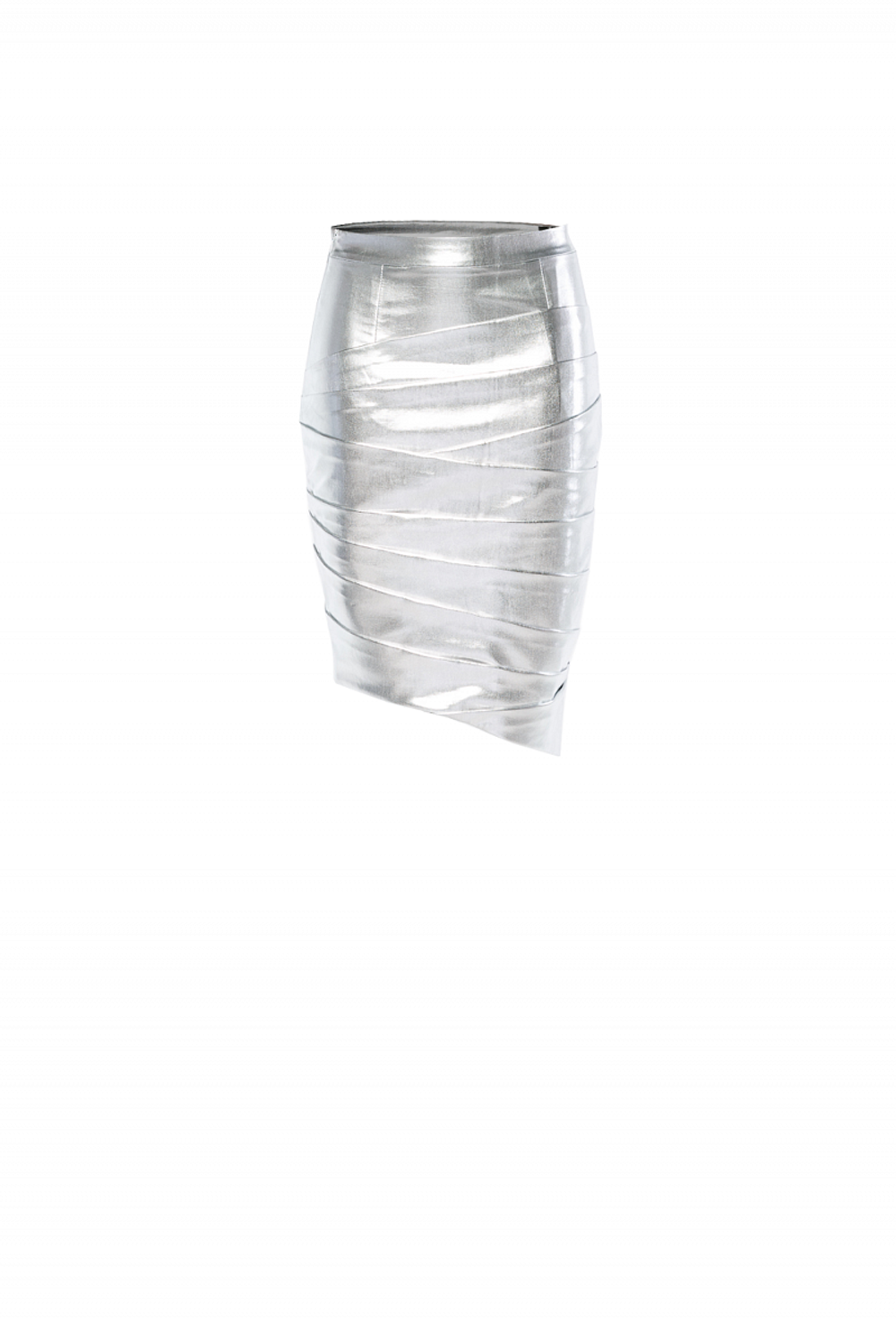 Юбка карандаш с ассиметричными складками 21 -19SS