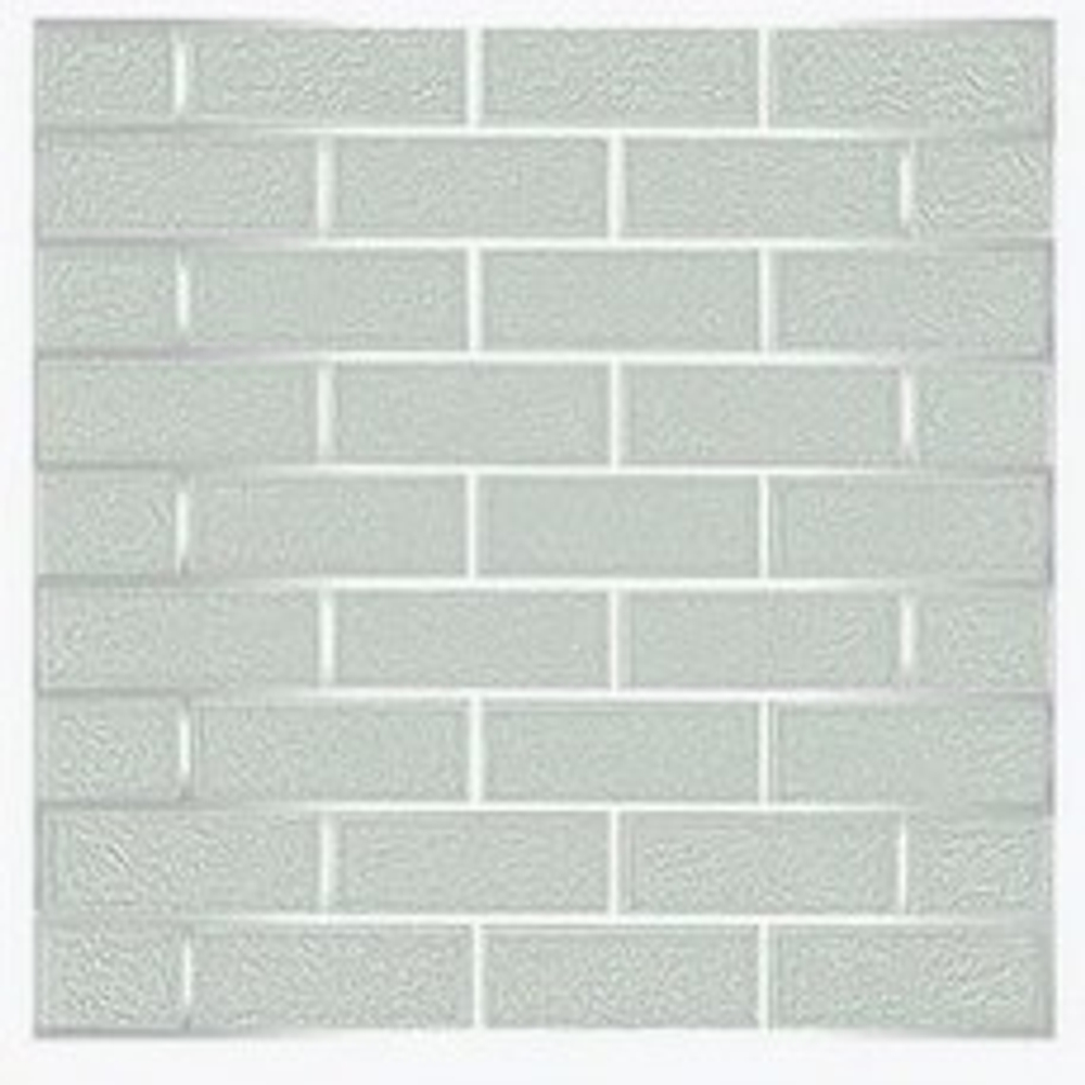 Панель самоклеящаяся Кирпич белый с серебром, 700*770