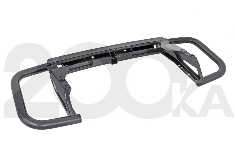Бампер задний силовой/защита штатного бампера РИФ Toyota Land Cruiser 200 (2007-2015) c квадратом под фаркоп