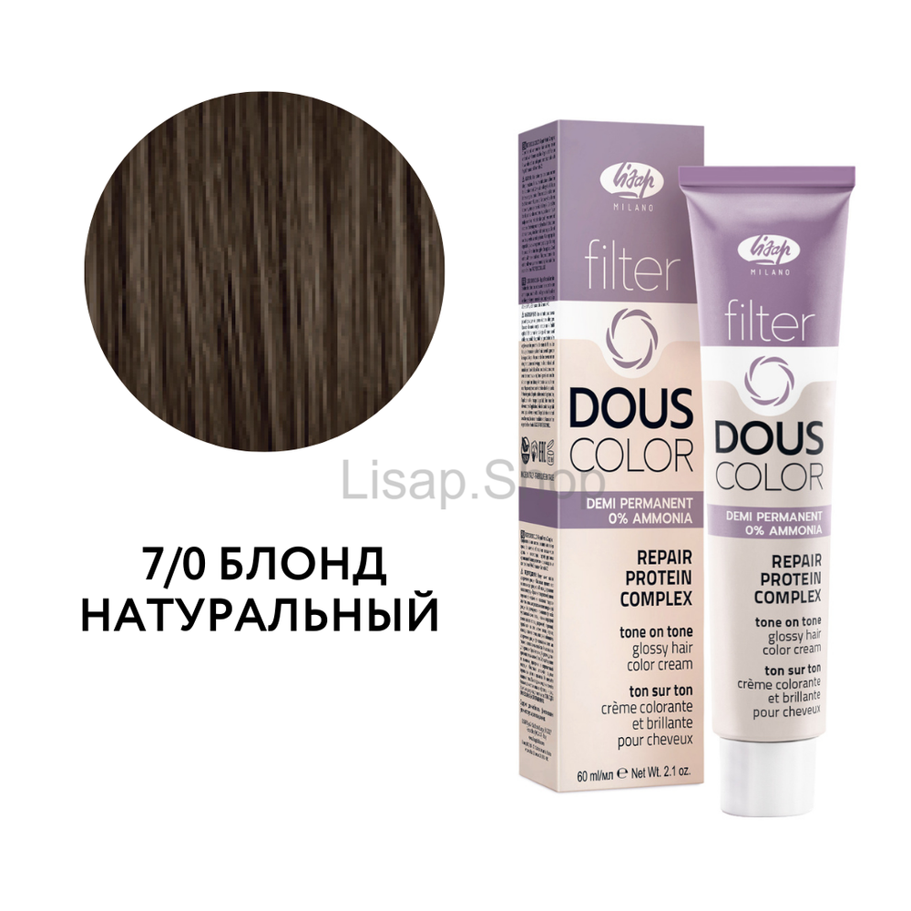Полуперманентный безаммиачный крем-краситель тон-в-тон "Filter Dous Сolor" (60мл)