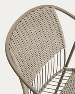 Стул уличный Atrani из стали и веревки цвета таупе
