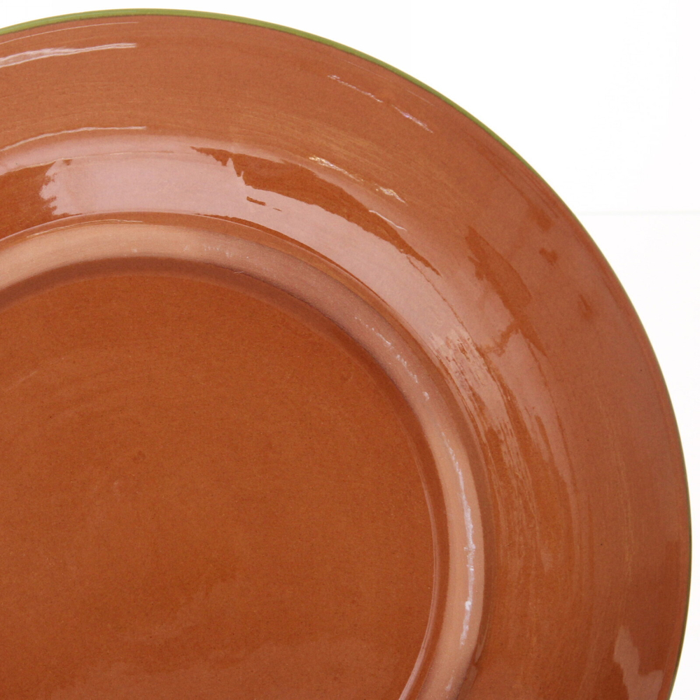 Ляган плоский 32см салатовый Риштанская Керамика