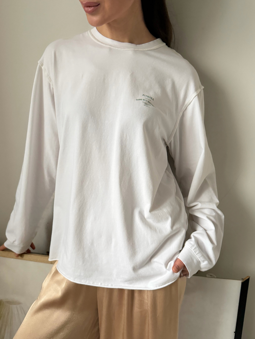 Хлопковый лонгслив Pitkin, M