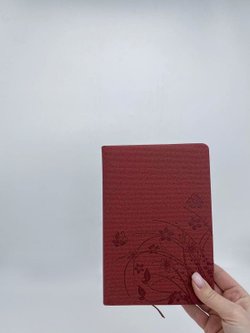 Блокнот 144 л А5 линейка цветы корич-бордовый (8344-11)