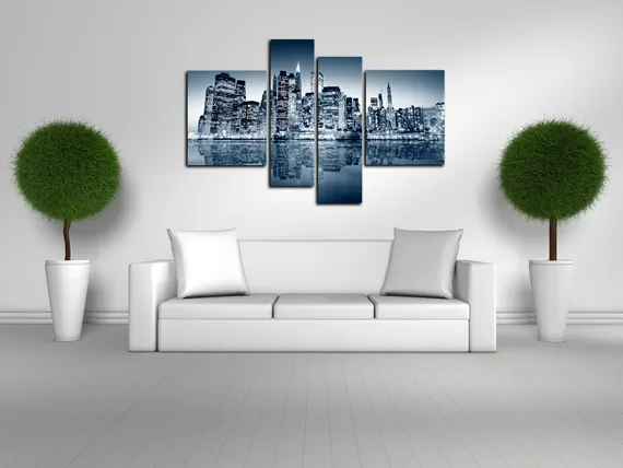 Модульная картина "Ночной Нью-Йорк"