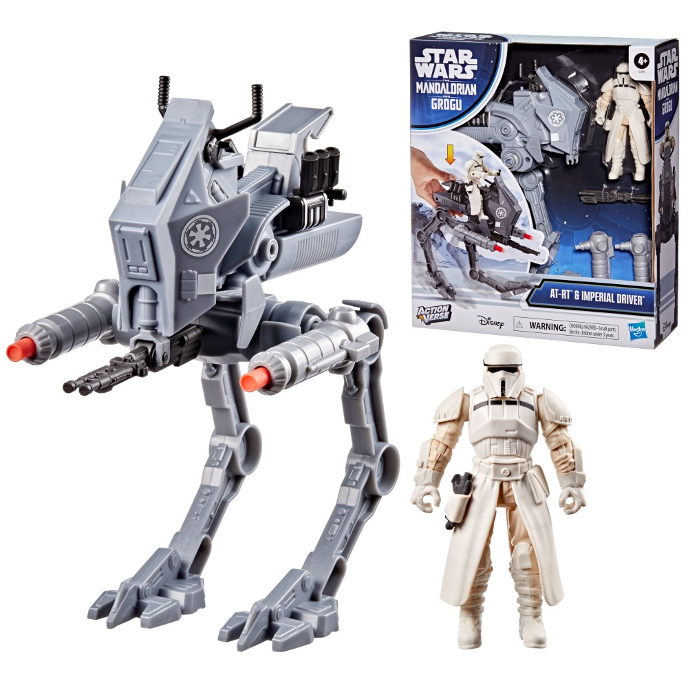 Hasbro STAR WARS ActionVerse - AT-RT и Имперский водитель (Мандалорец и Грогу) G2840