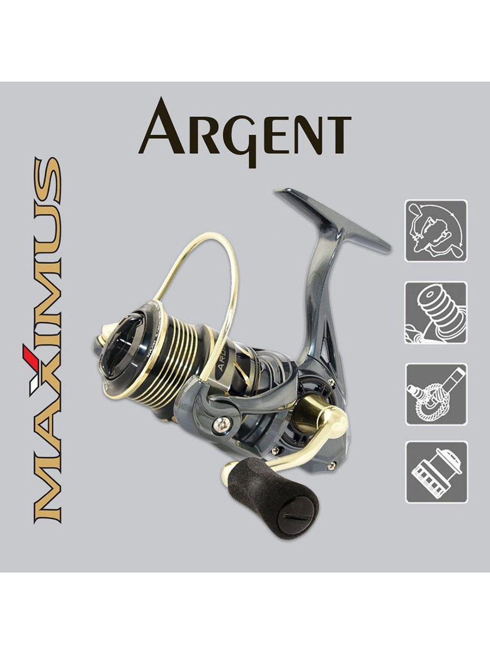Катушка для рыбалки безынерционная Maximus ARGENT (7+1 подш.)