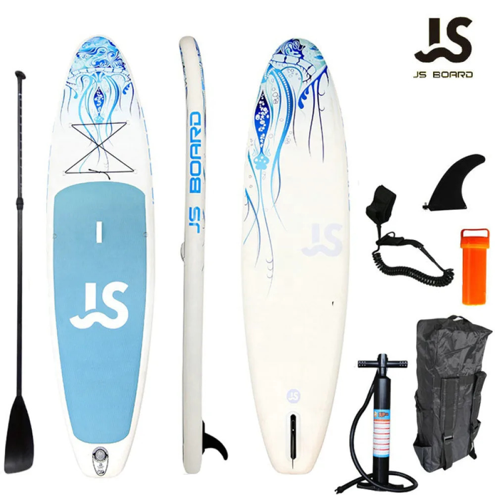 Сапборд JS BOARD MARINE 335*81*15 см (плавник, весло, рюкзак, насос, ремкомплект, лиш)