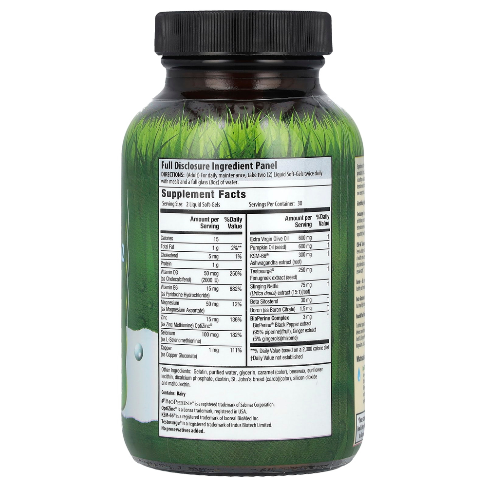 Irwin Naturals, Next Level, Testosterone UP v2, 60 желатиновых капсул