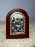 Св. Троица, икона арочная, красное дерево, 86х112