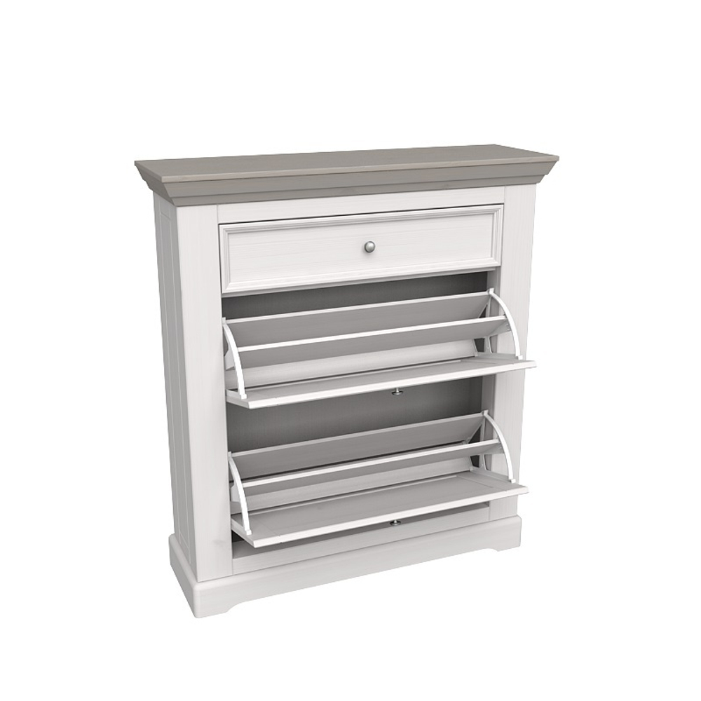 Тумба для обуви «Форест» белый воск/антрацит