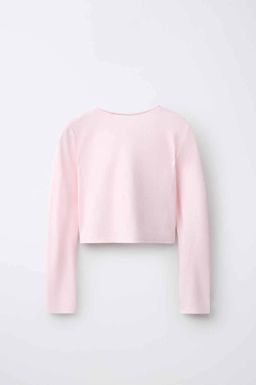 ZARA СПОРТИВНЫЙ ТОП НА ЗАПАХЕ, ПАСТЕЛЬНО-РОЗОВЫЙ