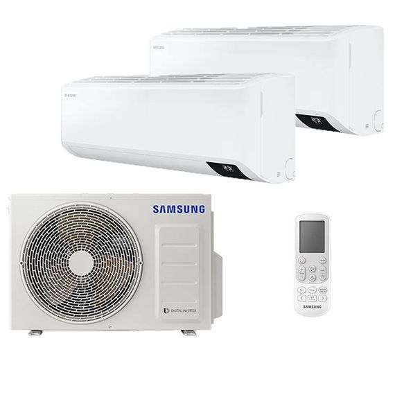 Мультисплит система на 2 комнаты Samsung AJ020TNTDKH/EA x 2 / AJ040TXJ2KH/EA